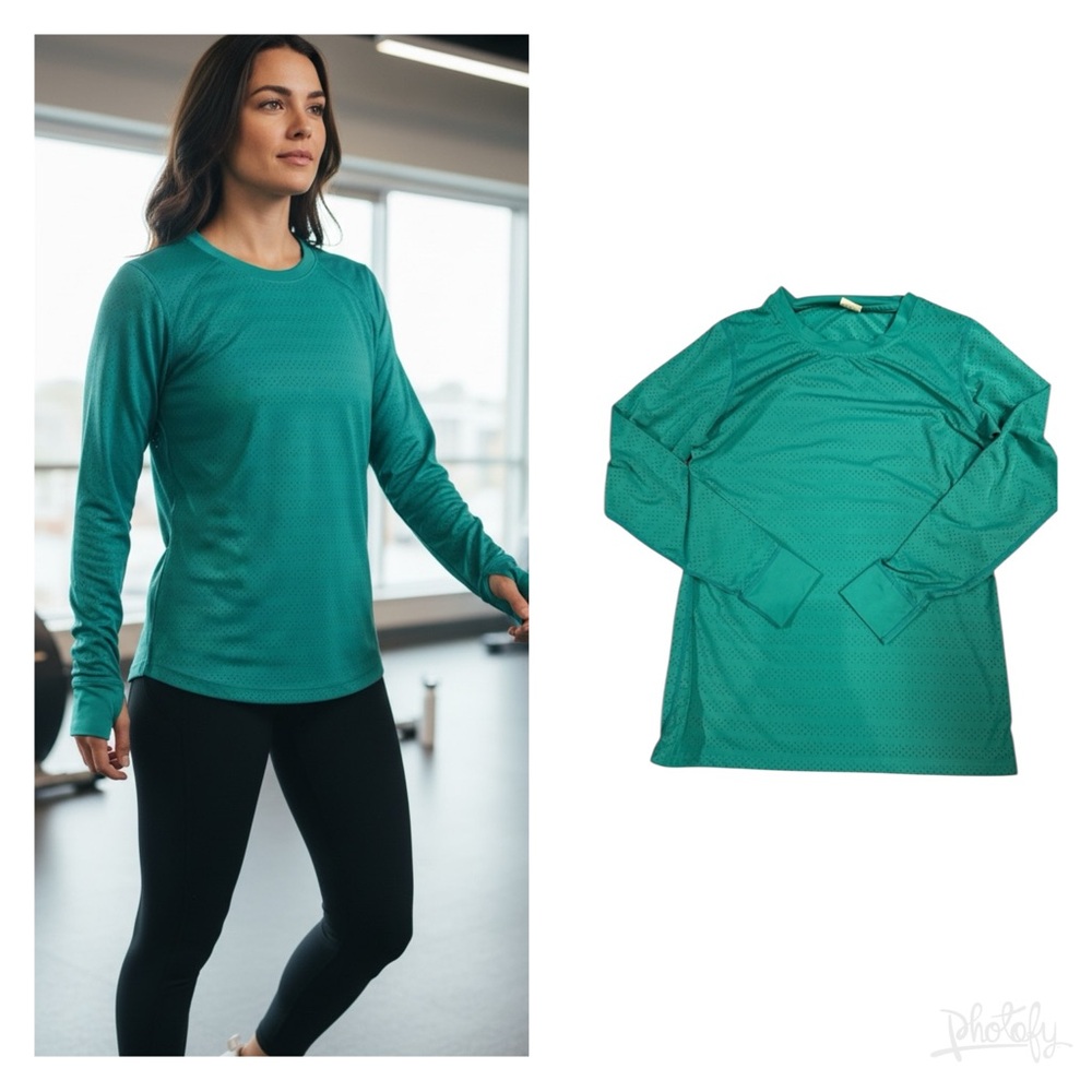 Zyia active Teal Long Sleeve Women's Top